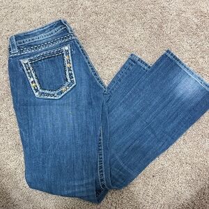 Miss Me Blue Boot-Cut Jeans with Embellished Back Pocket